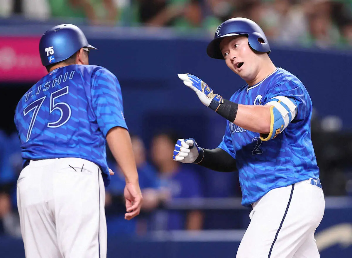 【画像・写真】DeNA・牧　「甘い球はなかなか来ない」大野から連発　新人から4年連続2桁本塁打