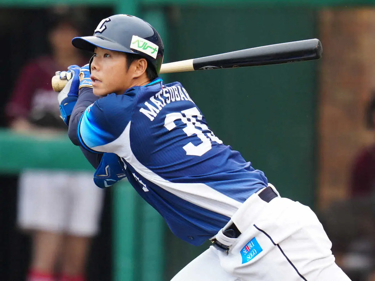 【画像・写真】西武・松原　移籍後初の適時打「食らいついていった結果」　巨人・若林には「負けないように」