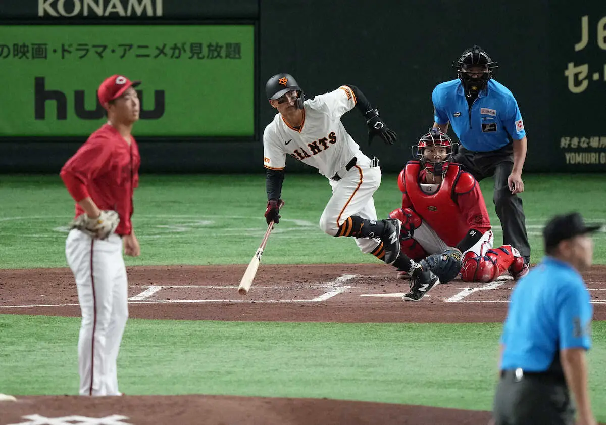 【画像・写真】巨人・若林　トレード移籍後初先発！初安打！初打点！「ようやくチームの一員になれた気がしました」