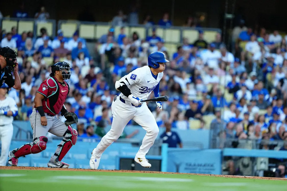 【画像・写真】大谷翔平　第1打席は中前打で球宴4年連続選出を祝う　フリーマン、テオの連弾でドジャースあっさり逆転