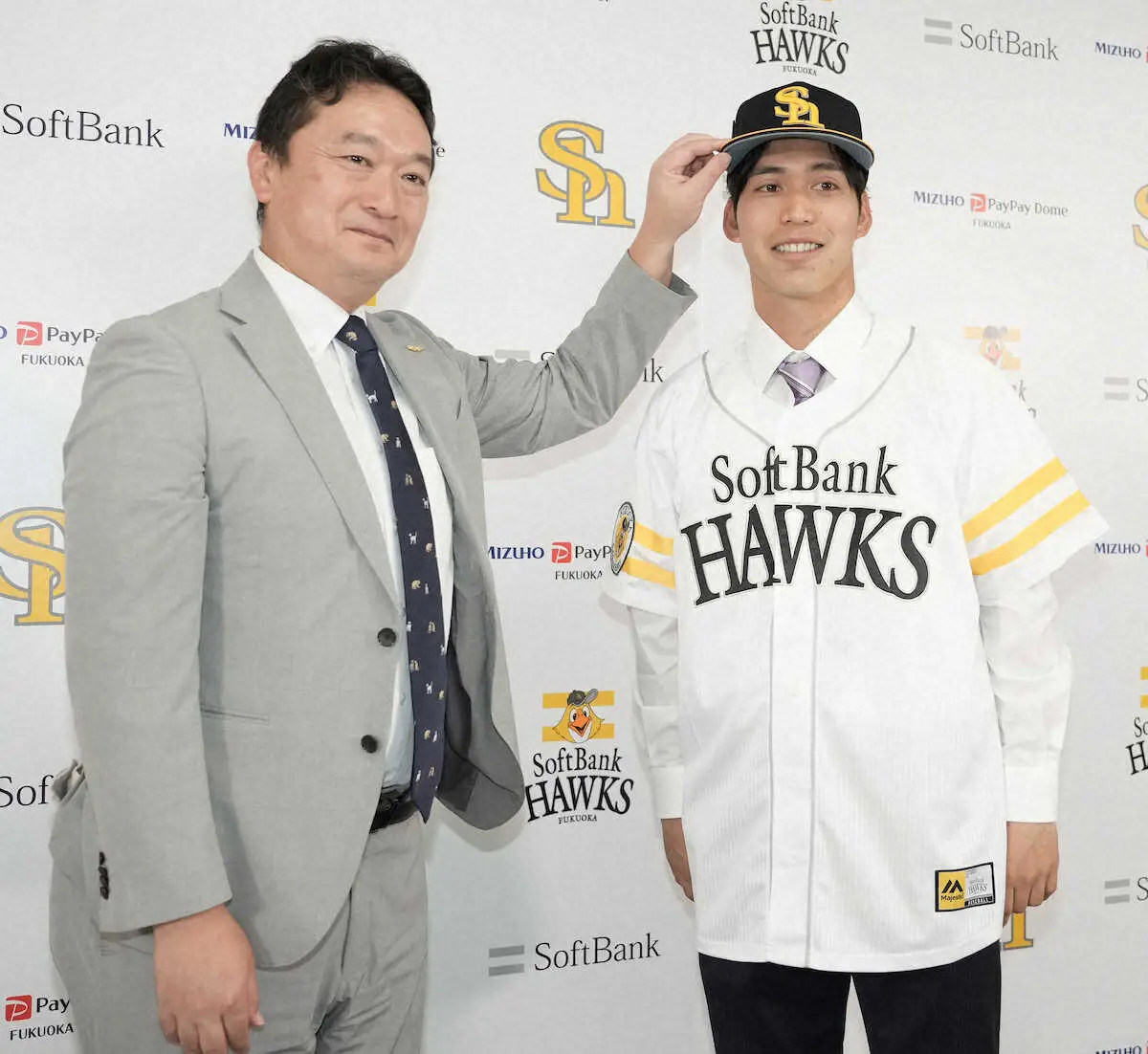 【画像・写真】西武から移籍のソフトバンク斉藤大将が入団会見「育成選手がトレードになることを想定していなくて驚き」