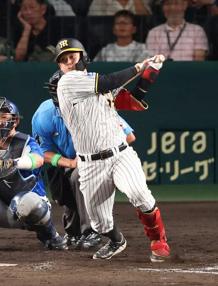 【画像・写真】阪神・野口　短冊の願いかなえたプロ初安打＆初打点「やっと出た」　右京からの助言生きた