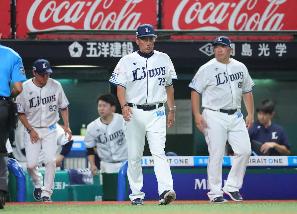 【画像・写真】西武・渡辺監督代行「審判、間違いないですよね。見てるもんね、絶対」　野村大樹の一塁ベース踏み忘れに