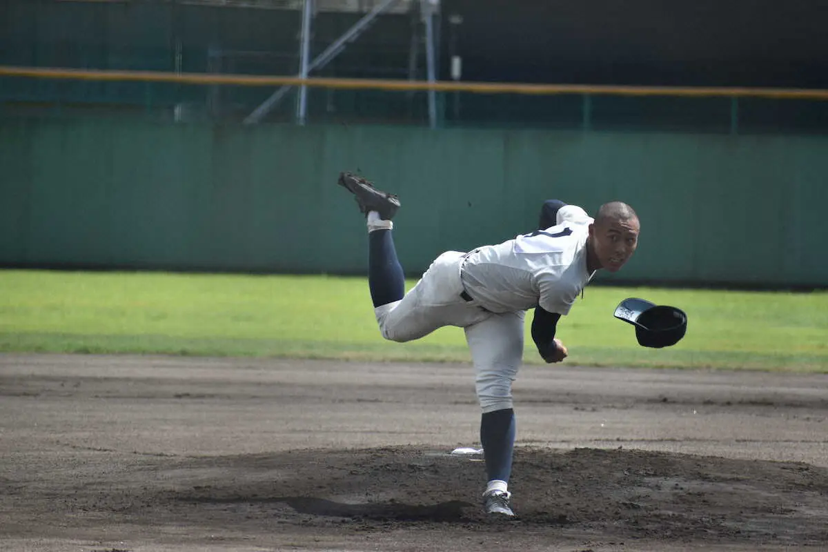 【画像・写真】鹿児島実・井上　プロ注目の151キロ右腕は不完全燃焼発進「自分が足を引っ張った…」
