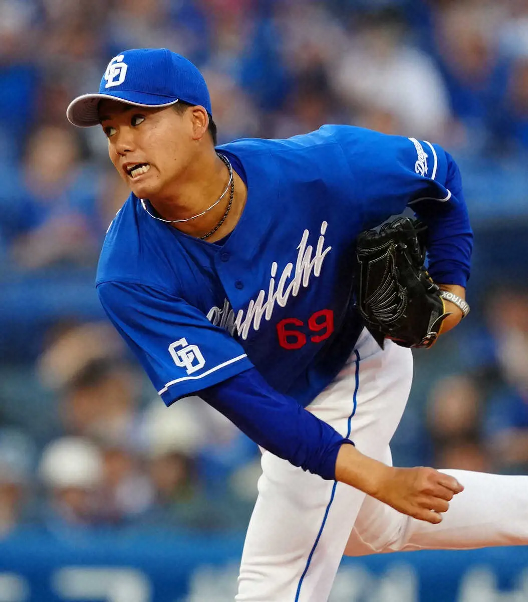 【画像・写真】中日　プロ初登板の松木平は7回3失点と力投　8日に支配下登録され、結果残す