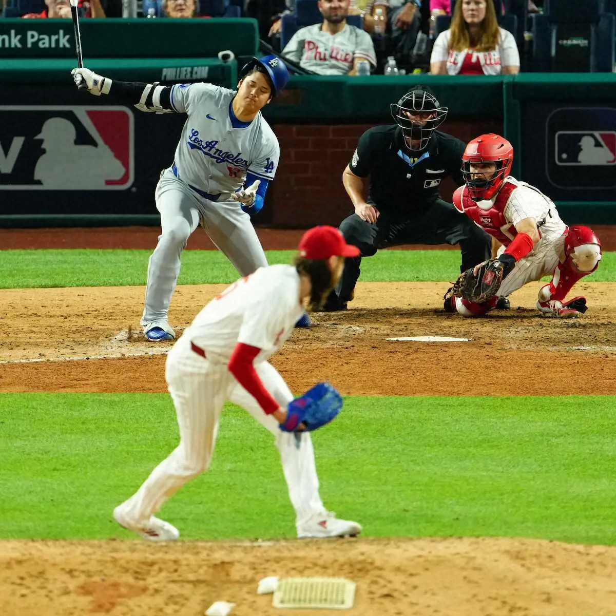 【画像・写真】フィリーズ左腕ストラーム「最高級の打者」大谷をK斬り　球宴ではチームメートに