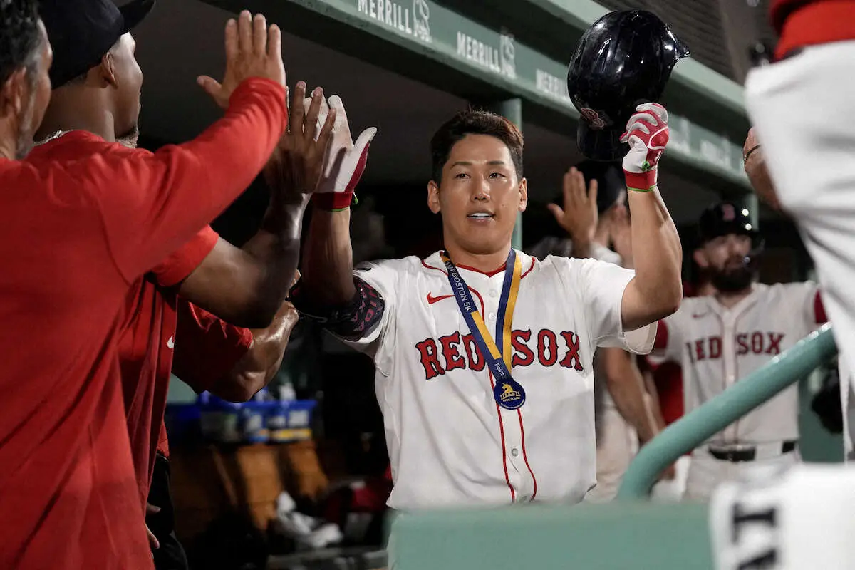 【画像・写真】レッドソックス・吉田正尚が4号2ラン　5試合ぶりアーチに本拠ファン総立ちで大熱狂