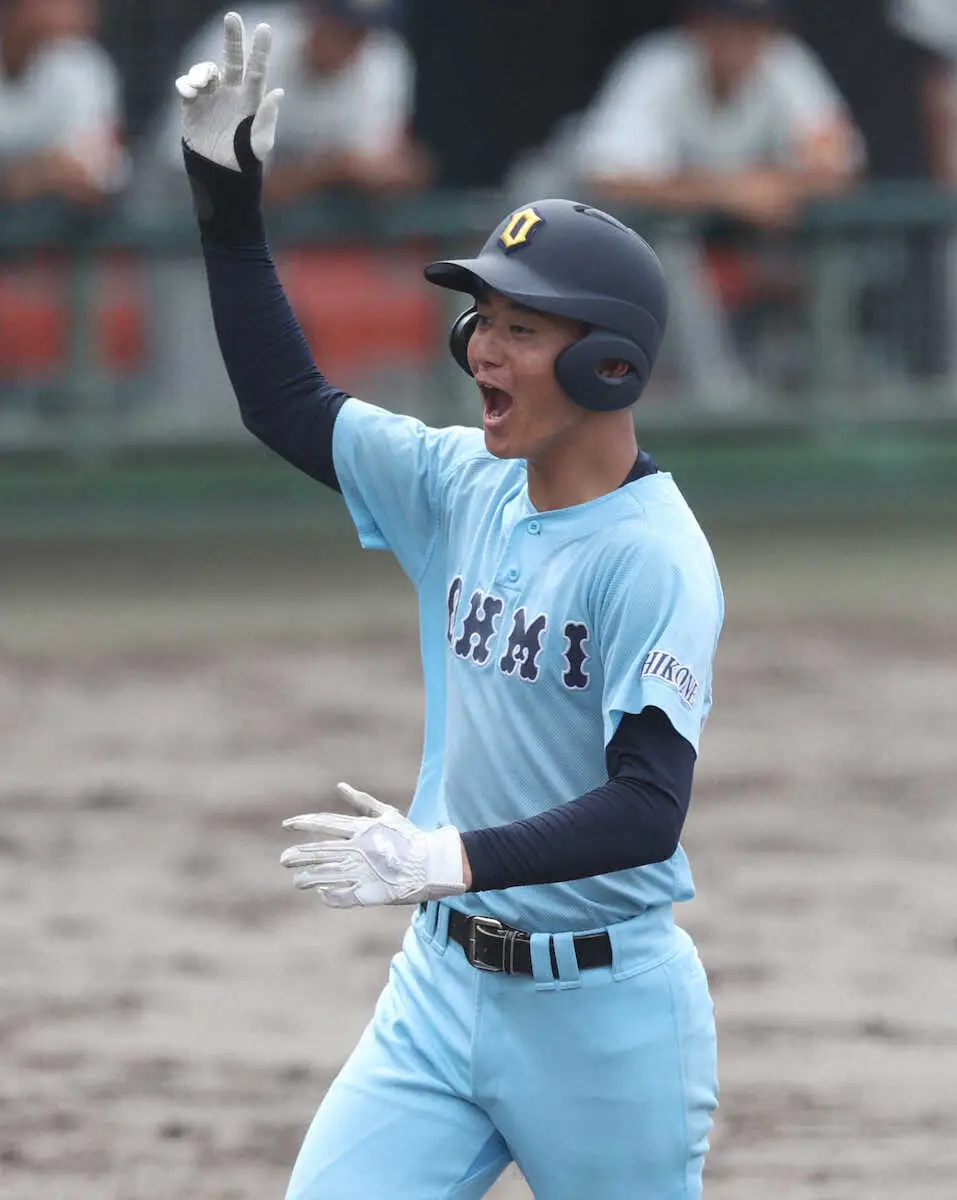 【画像・写真】6連覇へ、近江が打ち勝った!　エース不在の危機に4番・市原が決勝2ラン「期待に応えようと思っていた」
