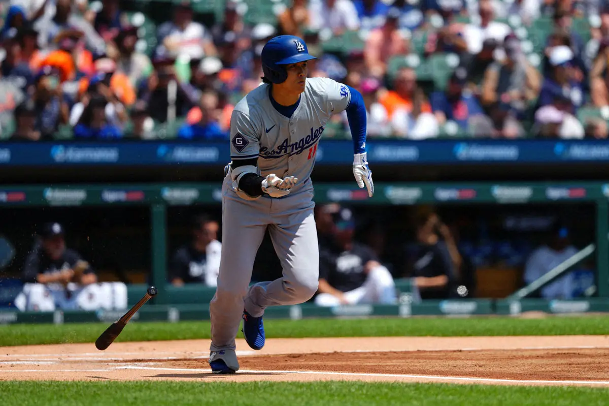 【画像・写真】大谷翔平　第1打席は技ありの三塁打　いきなり好機演出で先制呼んだ　タイガース戦「1番・DH」先発出場