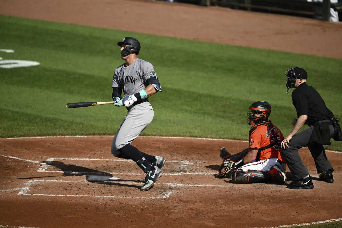 【画像・写真】ヤンキース・ジャッジが球宴前では球団初の34号　2戦連発で完全復調　オリオールズにゲーム差なしに迫る