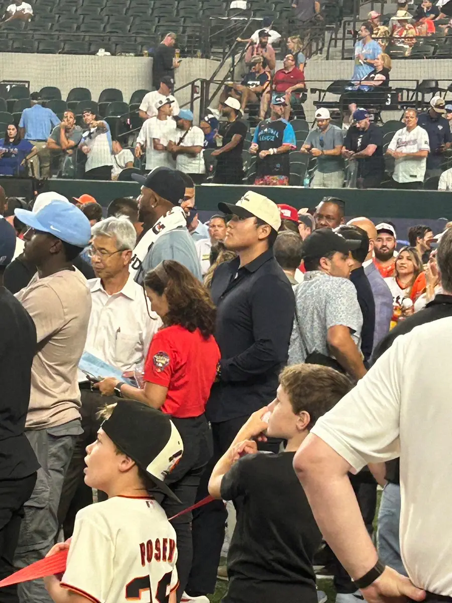 【画像・写真】佐々木麟太郎　花巻東の先輩・大谷翔平が参加するMLB球宴前日練習を見学　MLBからゲストとして招待