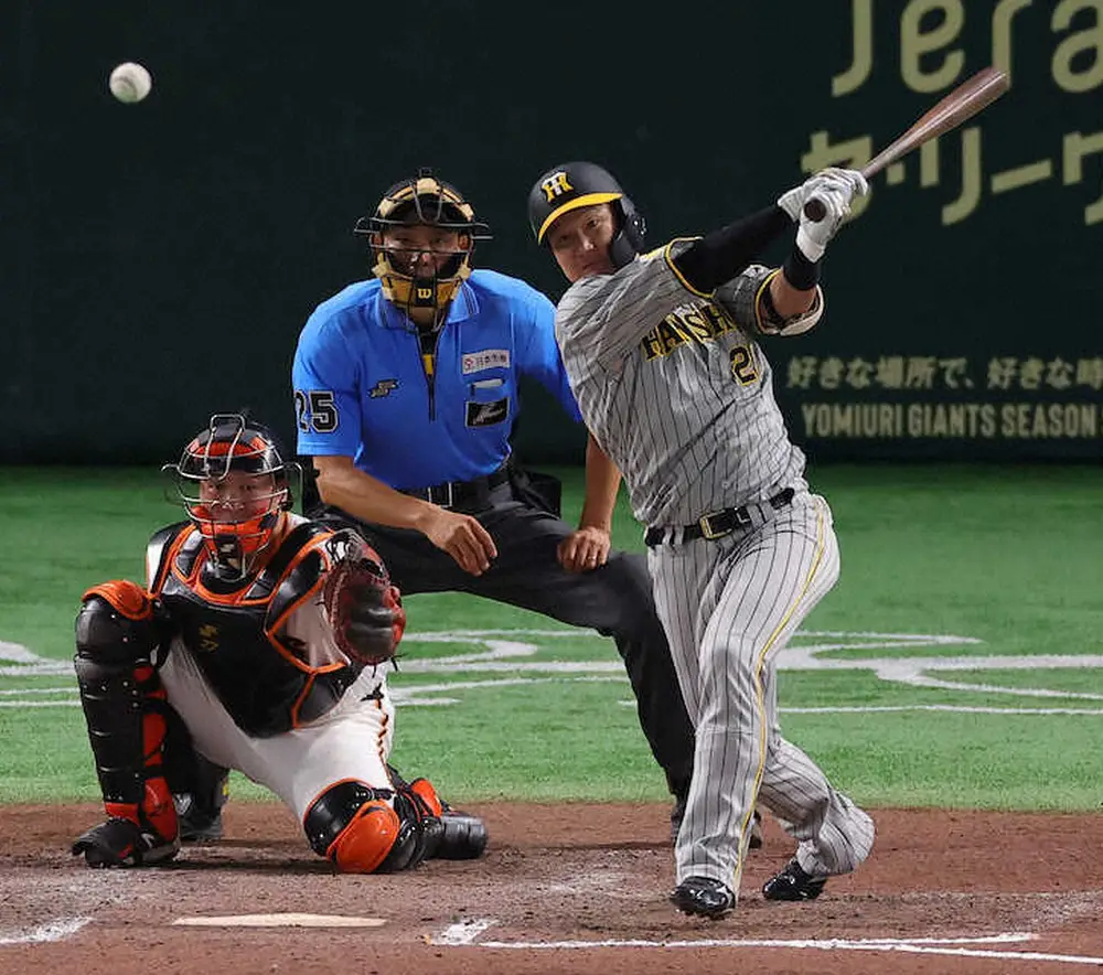 【画像・写真】阪神・渡辺が代打で意地の中前打　自賛の一打「しっかり打つべきボールを打てている」