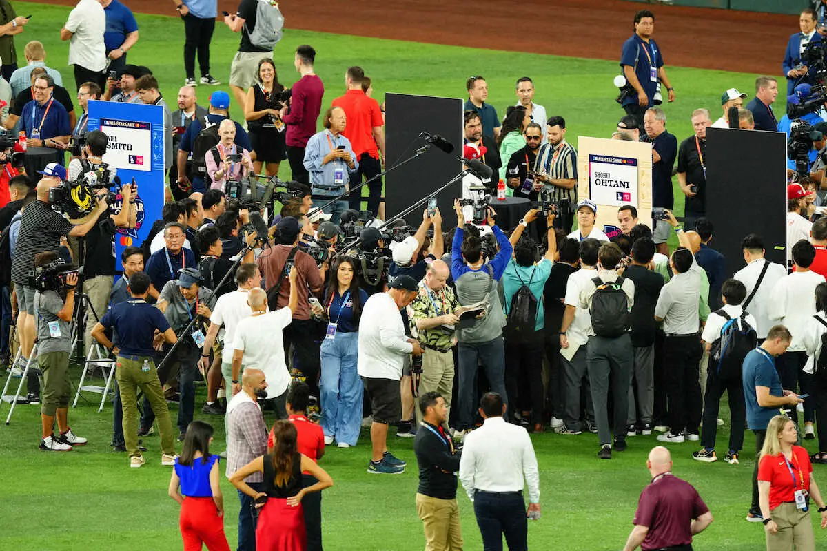 【画像・写真】大谷が球宴前に語った　前半戦「試合に出られたことが一番」　3冠王へ「一試合一試合積み重ね」