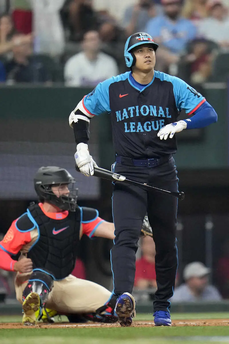 【画像・写真】大谷翔平　4年連続出場球宴第1打席は四球　3年連続出塁も四球にファンはため息?