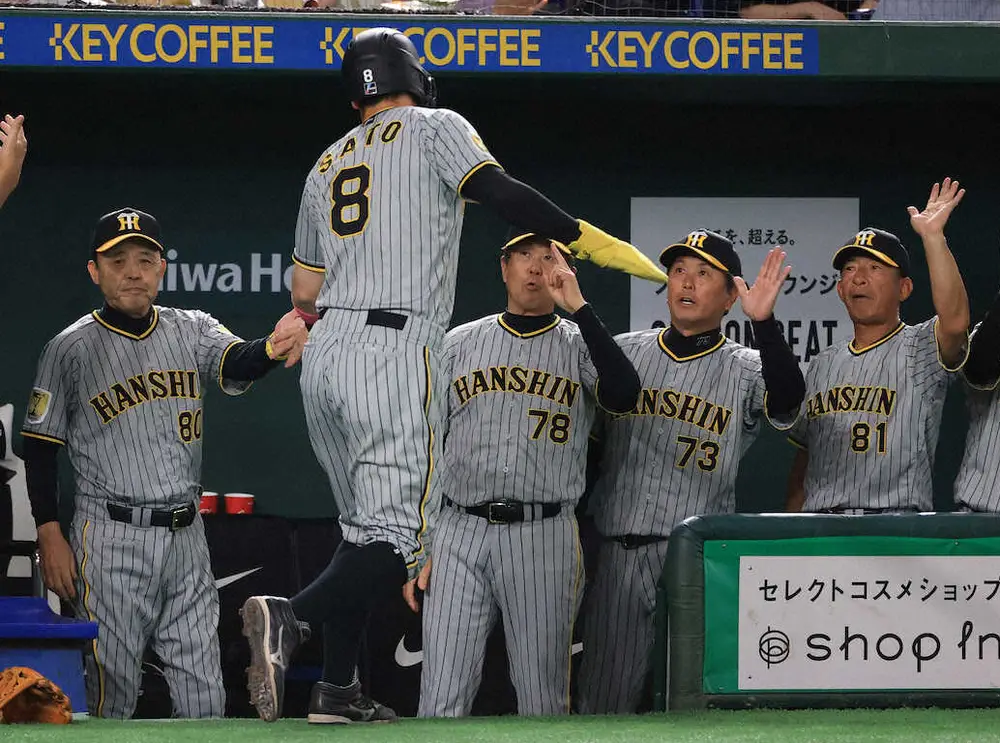 【画像・写真】阪神が2点先制　大山が適時二塁打！　小幡にもタイムリー