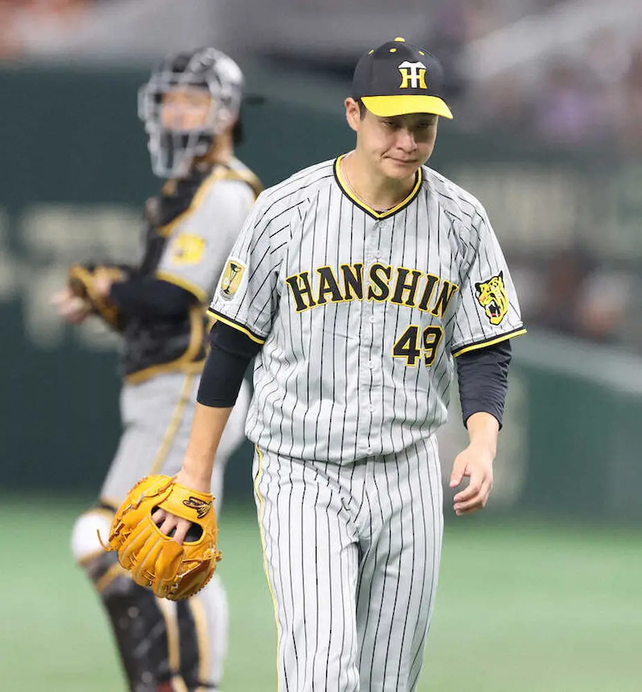 【画像・写真】阪神　先発・大竹は4回2/3、7安打4失点で交代　序盤からピリッとせず