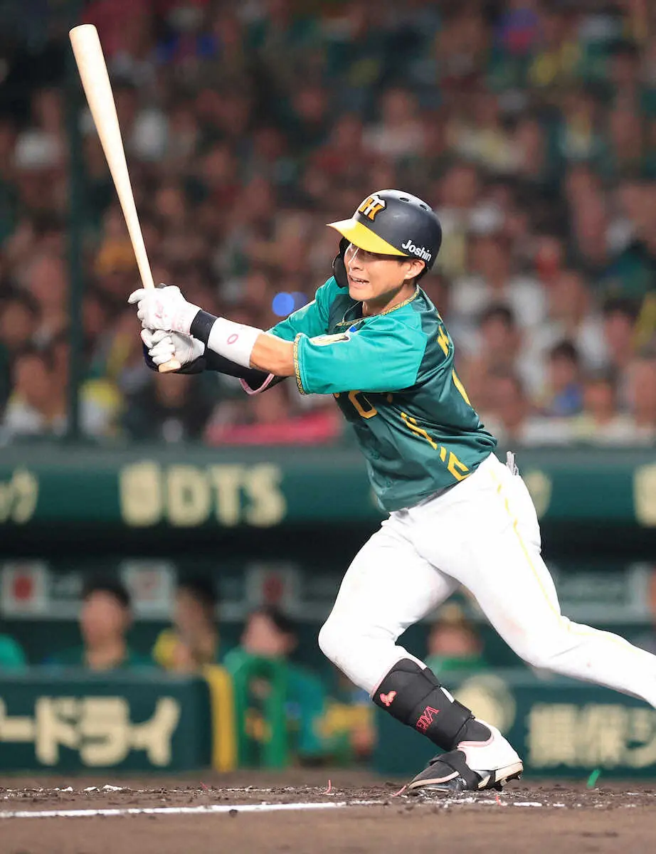【画像・写真】阪神　左肩甲骨骨折から復帰した木浪は3打数無安打「自分の責任」7回一打逆転の好機で中飛