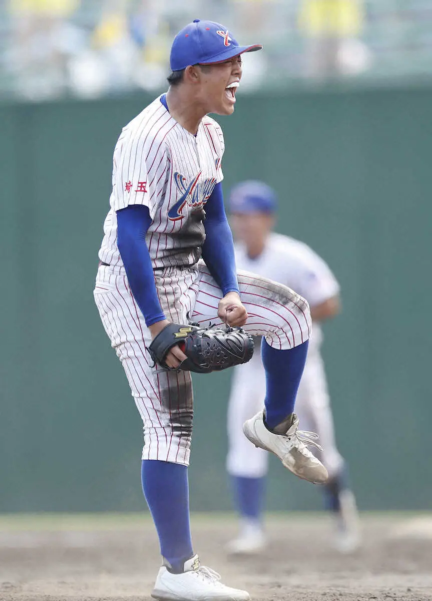 【画像・写真】山村学園8強　プロ注目左腕・西川が導いた3失点完投12K　食トレで球速5キロUPの最速146キロ
