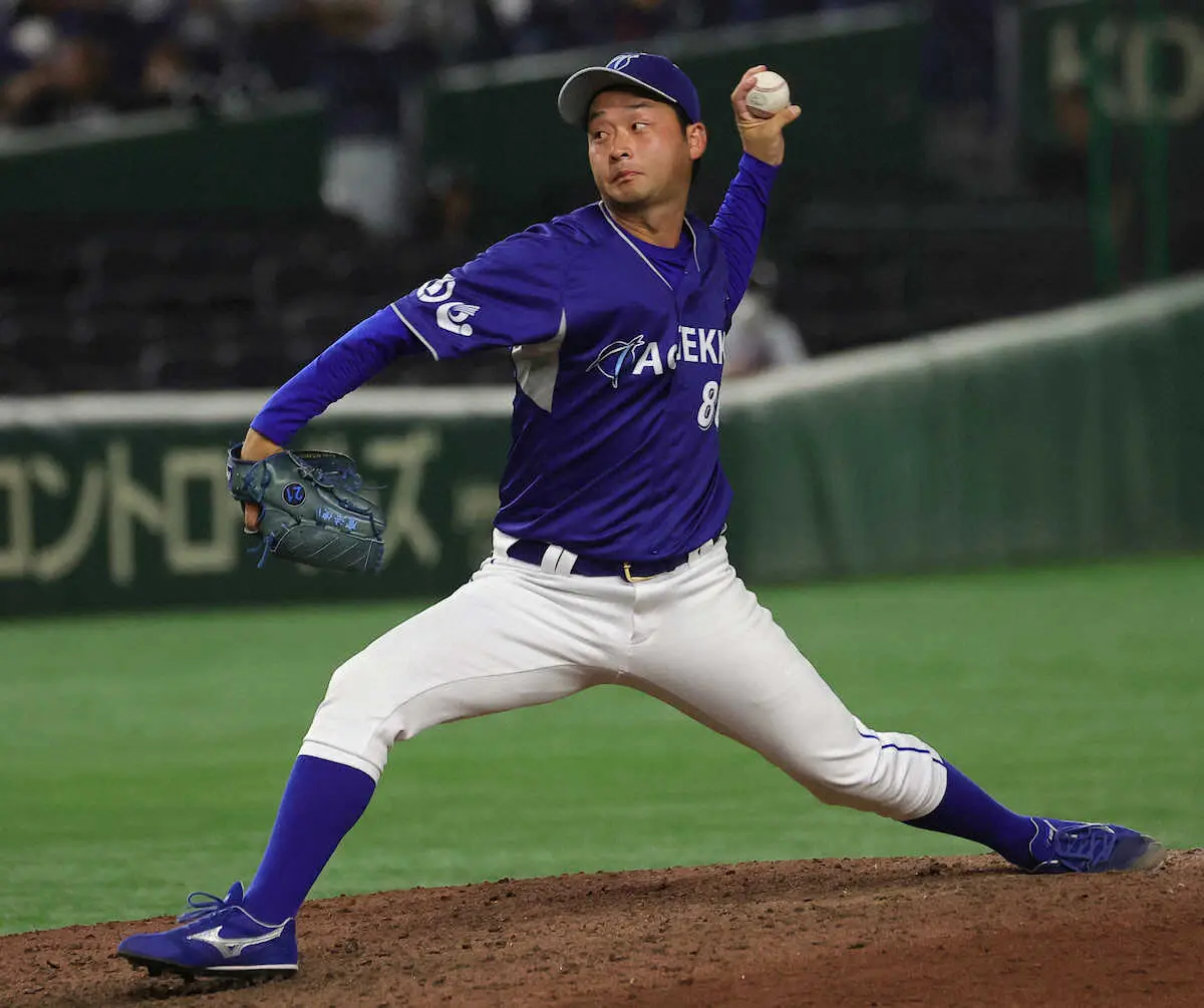 【画像・写真】エイジェック　3点差逆転初勝利！補強の中島が好投　難波監督「超うれしいです」