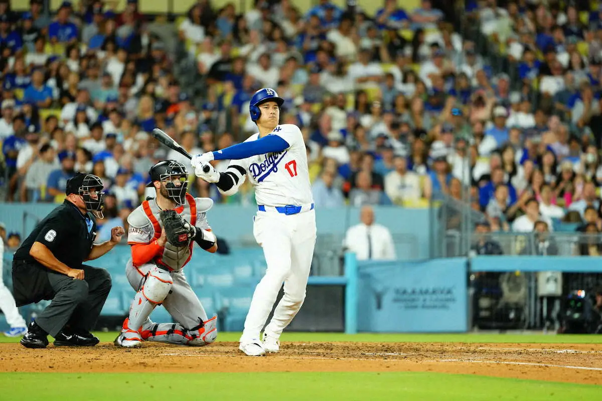 【画像・写真】ドジャース・大谷　4打数無安打で首位打者争い激戦　2位変わらずも打率・310に下落