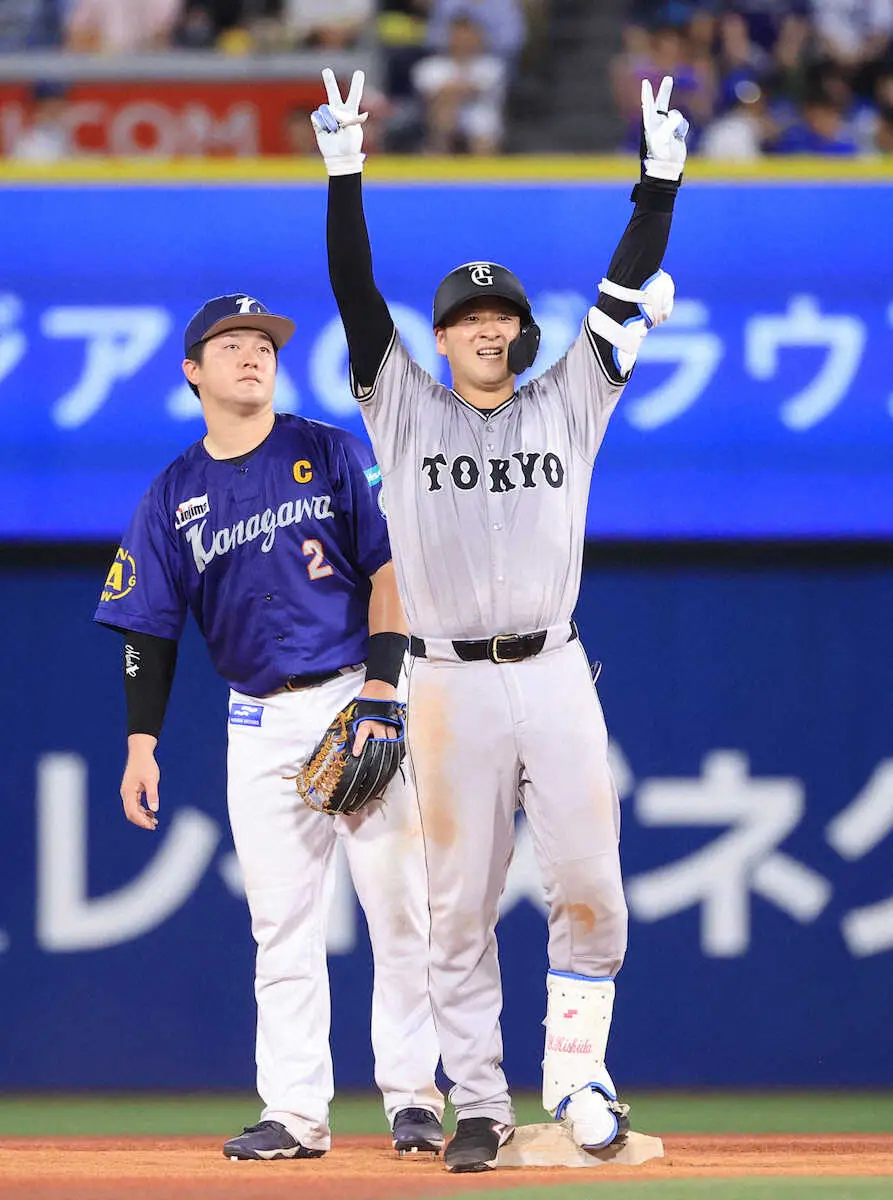 【画像・写真】巨人・岸田　捕手の観察眼生きた決勝二塁打　今季最多の貯金9に貢献