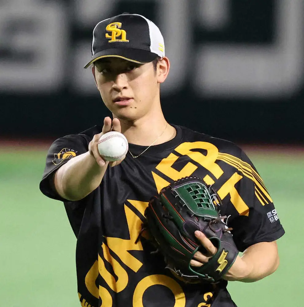 【画像・写真】ソフトバンク・大山　同期最速の初勝利狙う　「悔しさはあった」　ドラ6“投手ラスト指名”からの下剋上