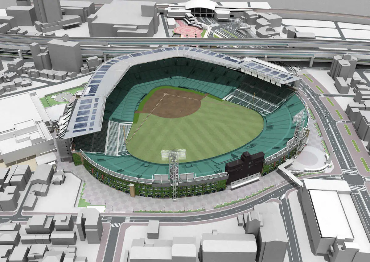 【画像・写真】甲子園球場の銀傘をアルプスまで拡張　今年11月に着工し選抜100回大会の28年3月に完成