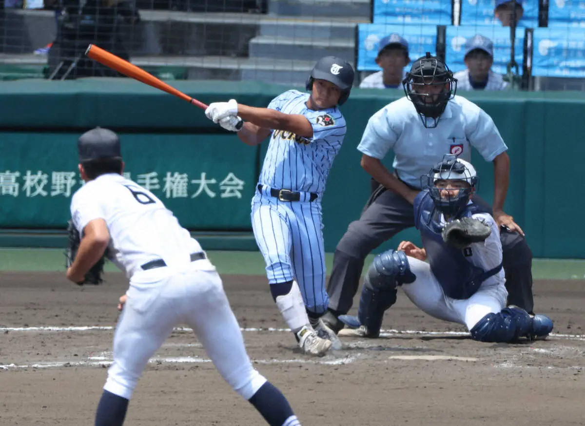 【画像・写真】【甲子園】大会第1号は東海大相模・柴田元気　今春から新基準「飛ばない」バット