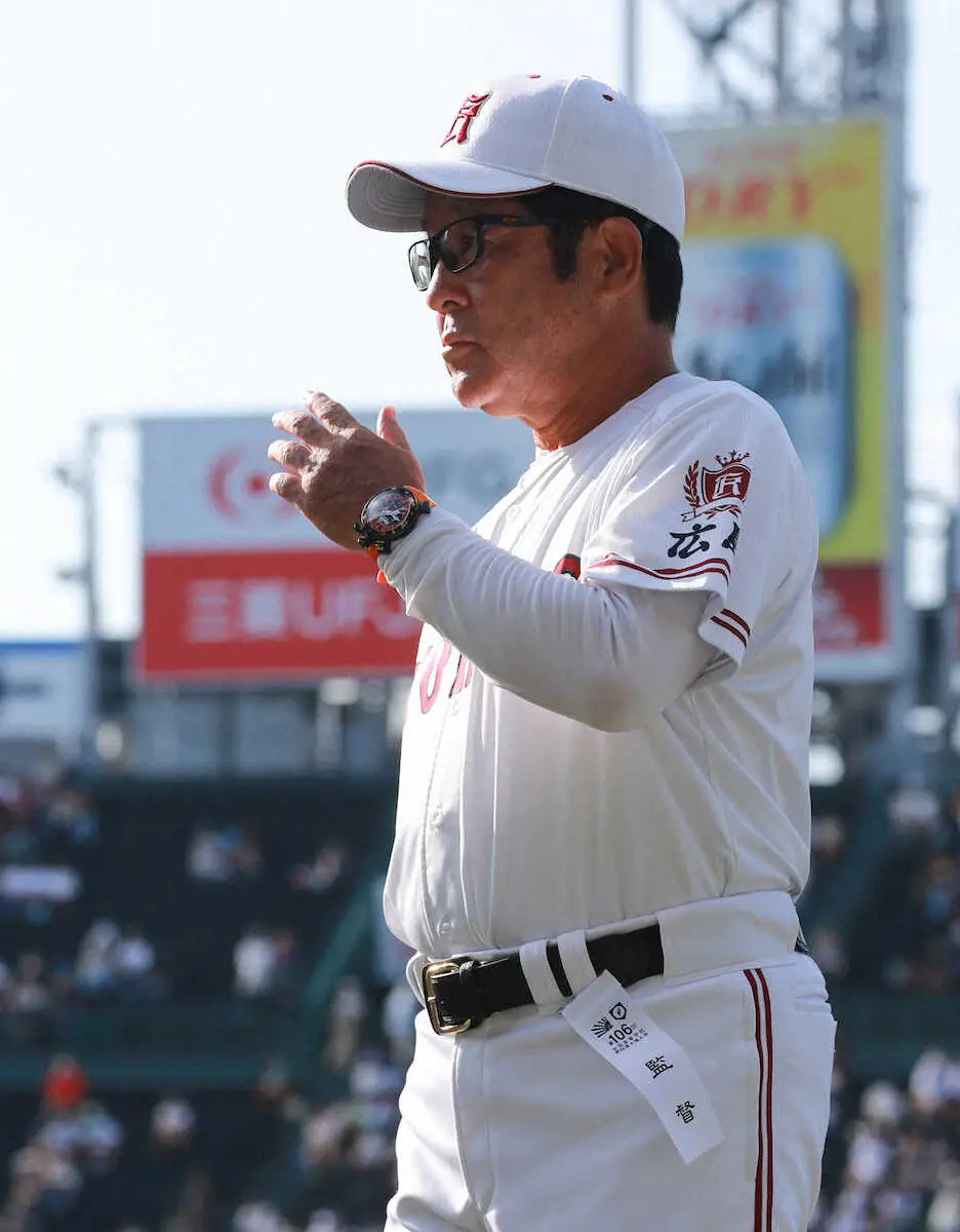【画像・写真】【甲子園】広陵　3回戦で姿消す、エース高尾が7安打5失点 中井監督は甲子園41勝目ならず