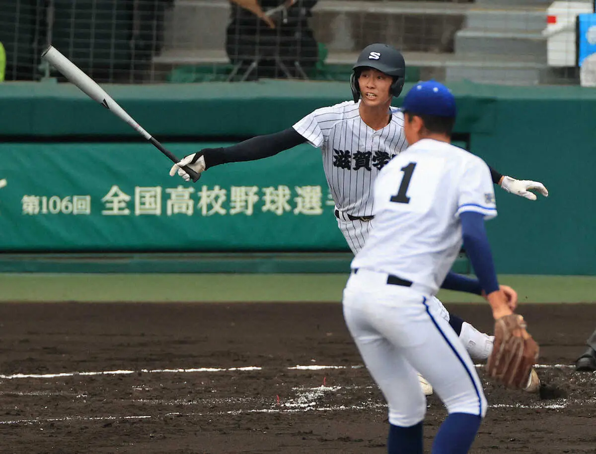 【画像・写真】【甲子園】滋賀学園のプロ注目打者・岩井天史の“ゴルフ”打ちにスタンドどよめく「スカウト見てる」