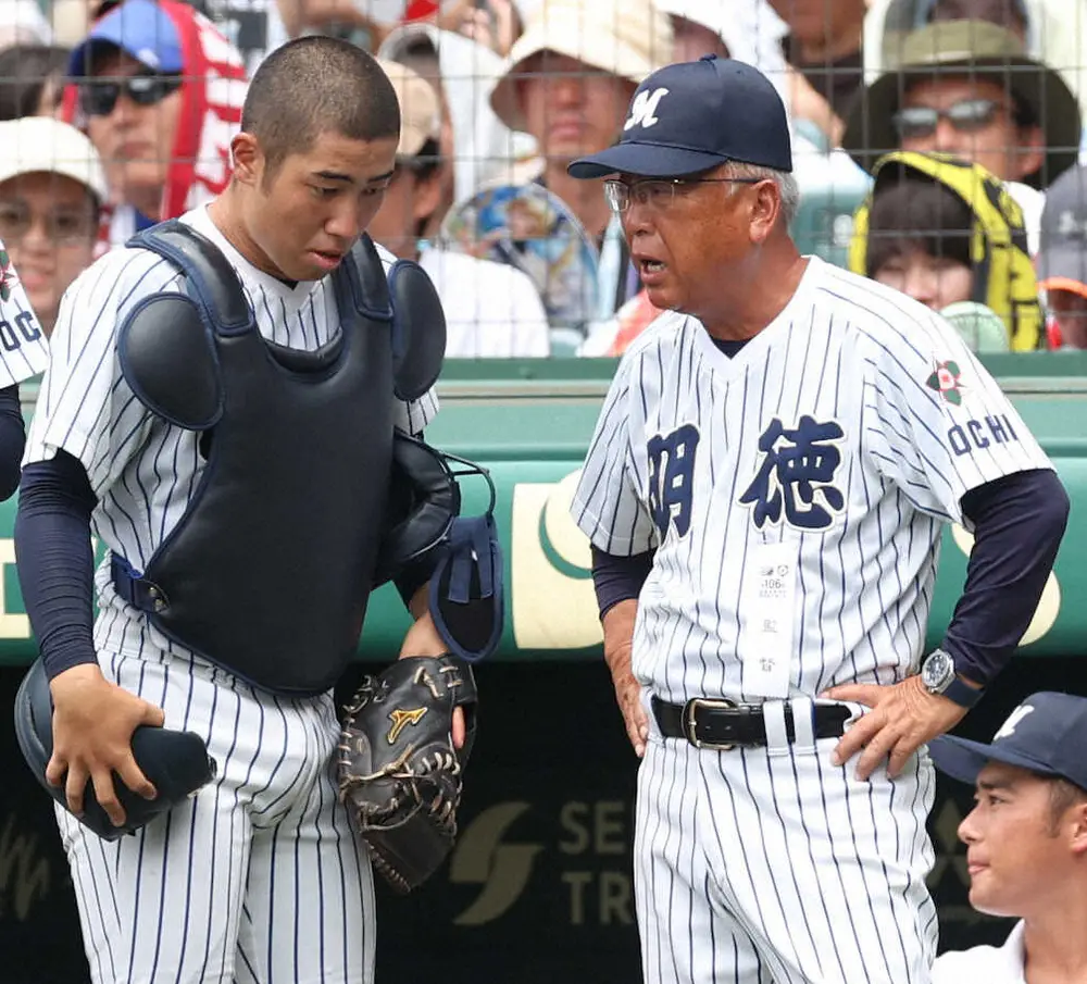 【画像・写真】【甲子園】明徳義塾　名門で2010年の杉原賢吾以来の1年生正捕手、里山楓馬が奮闘も