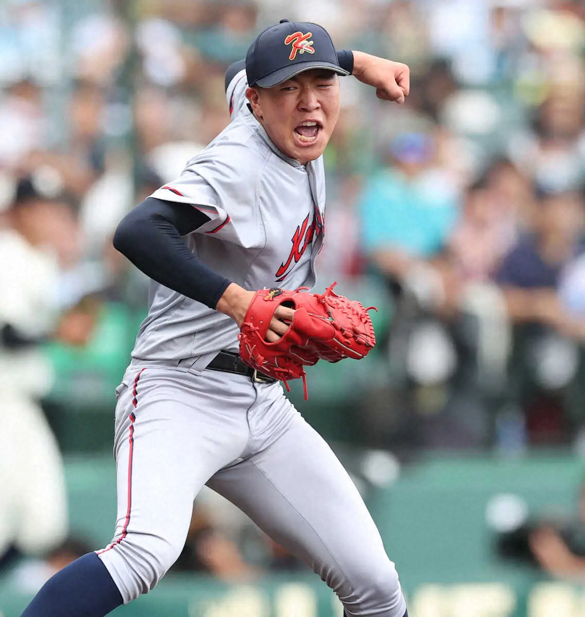 【画像・写真】【甲子園】京都国際・中崎　毎回14三振で完封　2戦合計26三振と圧巻の投球で3年ぶり8強
