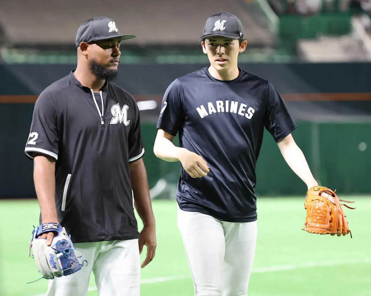 【画像・写真】ロッテ・佐々木朗希がキャッチボール再開　打球直撃で緊急降板も回復順調