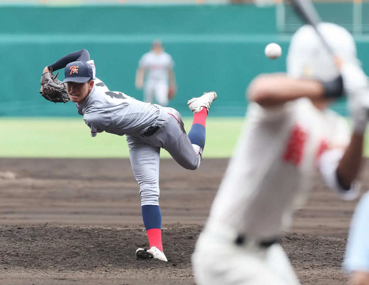 【画像・写真】【甲子園】京都国際　2年生左腕の西村がチーム3戦連続零封導く　選抜で敗れた青森山田に雪辱し初決勝や