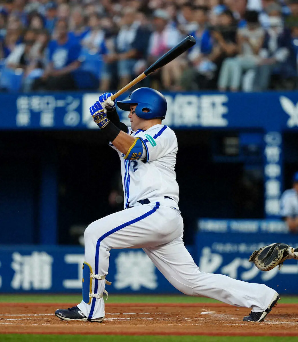 【画像・写真】DeNA・牧が4年連続100安打目の先制適時打　防御率0・68の高橋宏から初回2点先制