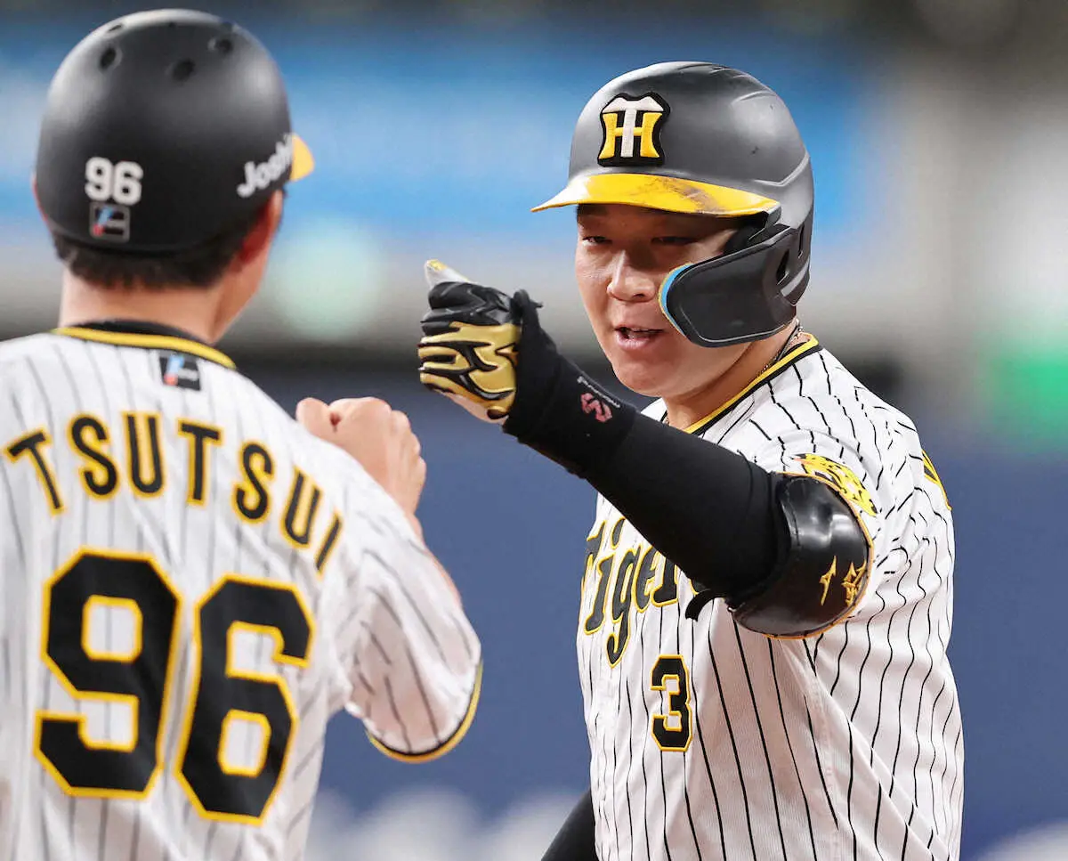 【画像・写真】阪神・大山&佐藤輝　打点そろい踏みなら10戦10勝　4番と5番が打線つなげた