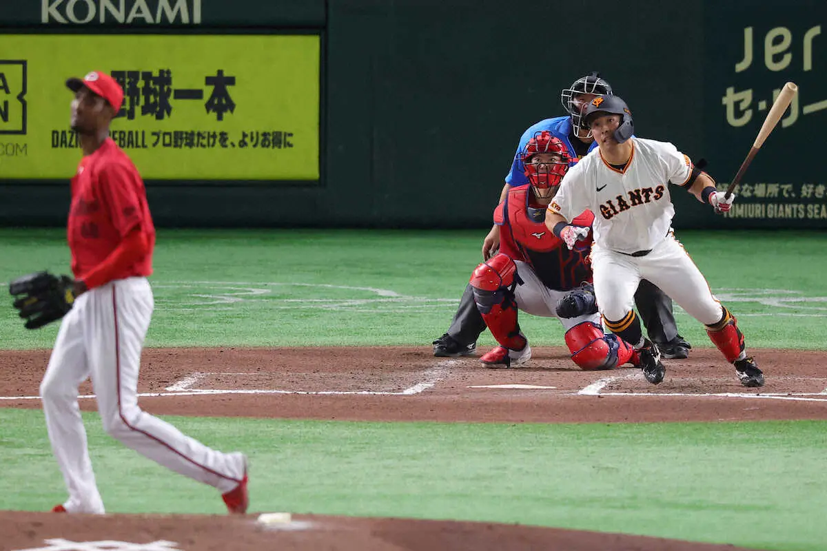 【画像・写真】巨人・浅野　3戦連続タイムリー「この3連戦で打てたのは今後につながっていくかなと思います」