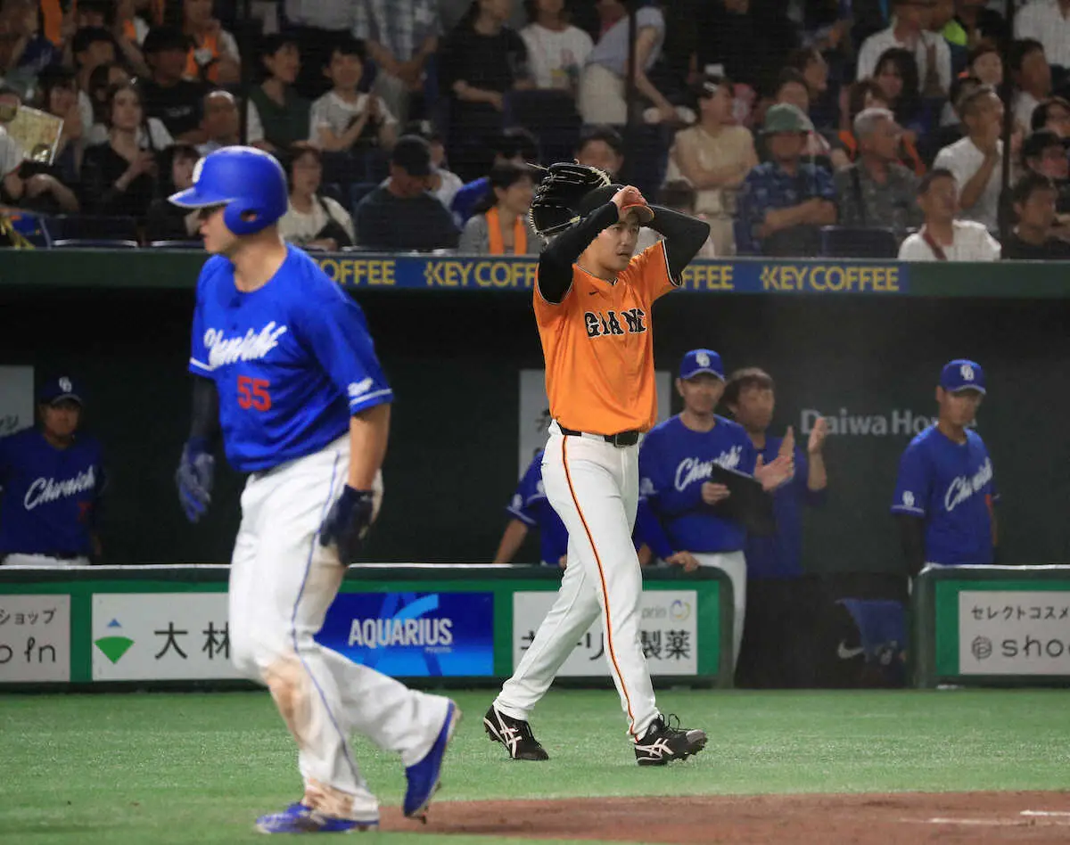 【画像・写真】巨人ドラ1西舘勇陽　プロ初先発でMAX153キロも5回4失点降板　2点先制許した初回だけで37球