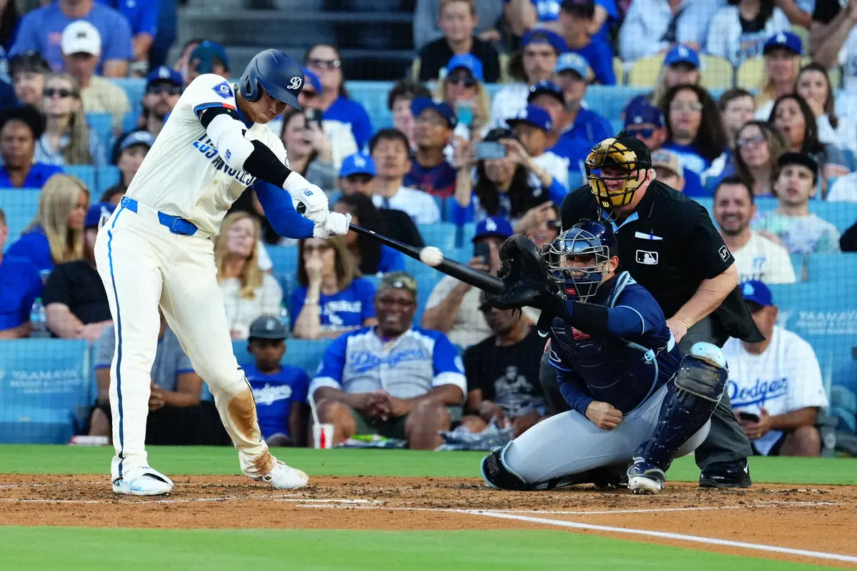 【画像・写真】大谷翔平　第1打席は右前打で7戦連続安打　4回にベッツ適時打、T・ヘルナンデス2ランで1点差