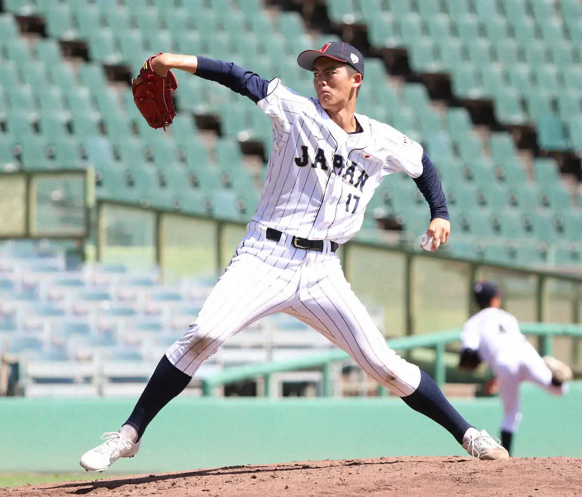 【画像・写真】U18高校日本代表　甲子園V腕の京都国際・中崎が大学生を相手に1回零封