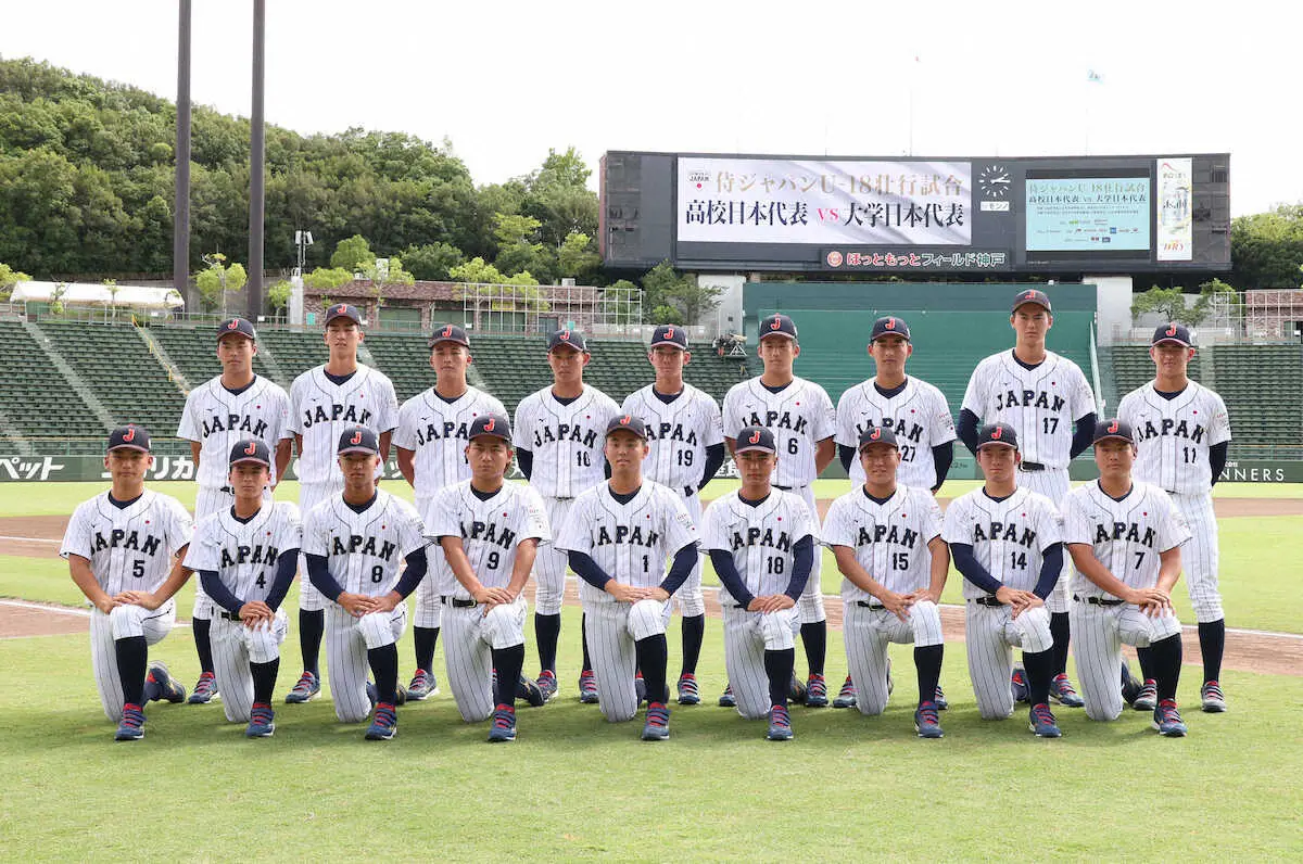 【画像・写真】これが健大高崎・高山裕次郎のミート力　大学ジャパンのドラ1候補・中村の152キロはじき返す