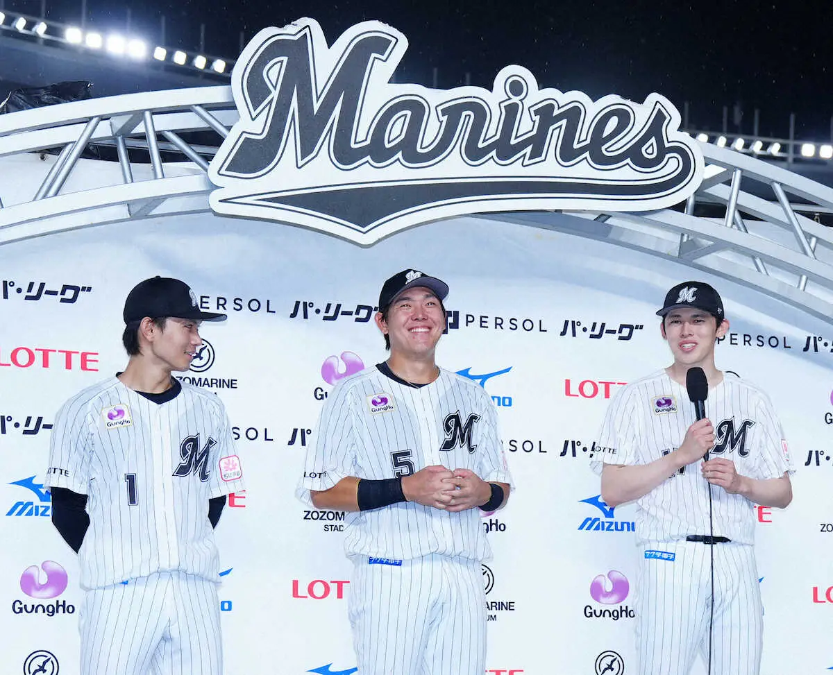 【画像・写真】1軍昇格即スタメンに応えた！ロッテ・安田の先制二塁打が決勝打「風のおかげ」「良い結果が出て良かった」