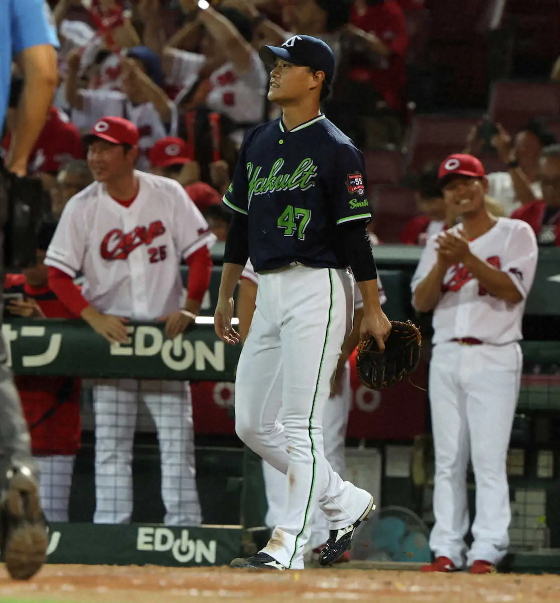 【画像・写真】ヤクルト・高橋奎二　7回途中6失点で降板　29日の新幹線で8時間以上缶詰めから105球の熱投