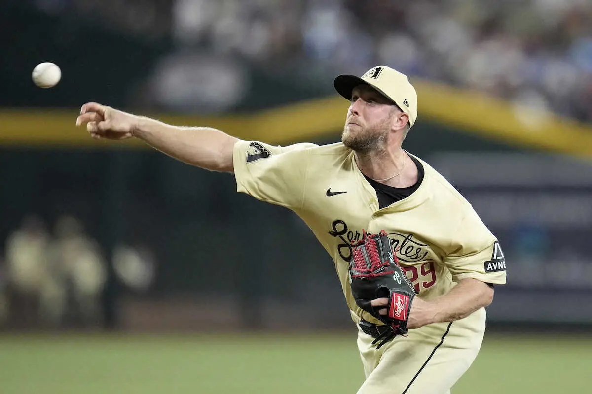 【画像・写真】ダイヤモンドバックス・ケリー　初回、大谷らに3者連続弾浴び「打たれたのは全て失投」