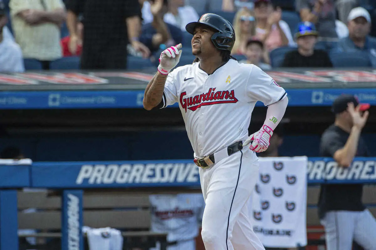 【画像・写真】ガーディアンズ・ラミレス　8戦ぶり一発で34本塁打＆34盗塁　大谷翔平に次ぐ40―40へ残り25試合