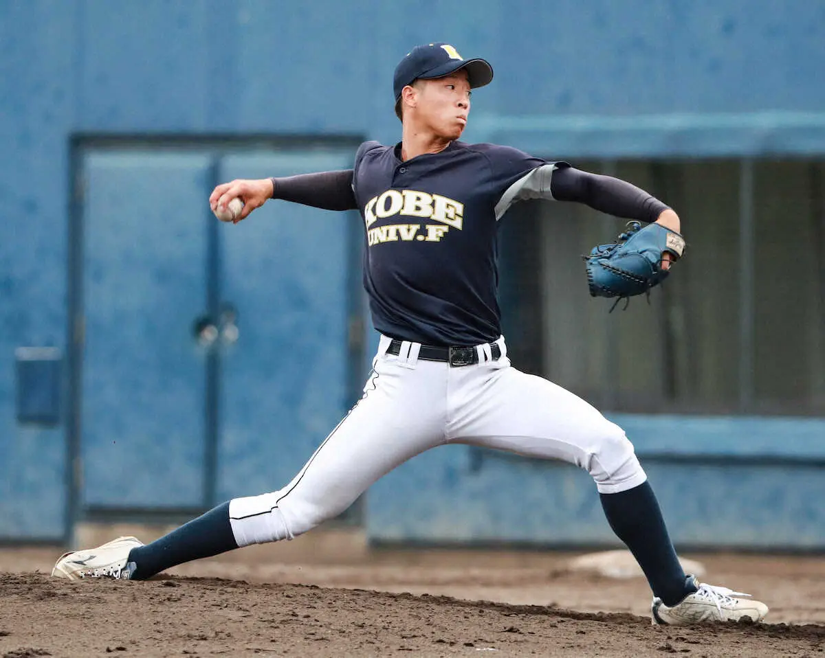 【画像・写真】神戸医療未来大・牟田　噂の154キロ右腕が秋季L初登板　6球団スカウト眼前で148キロマーク