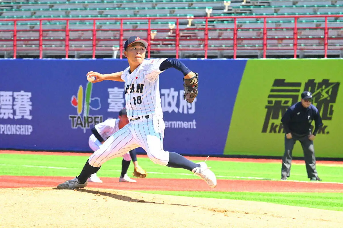 【画像・写真】高校侍　初戦3投手で「継投ノーノー」　先発の広陵・高尾は2回4K