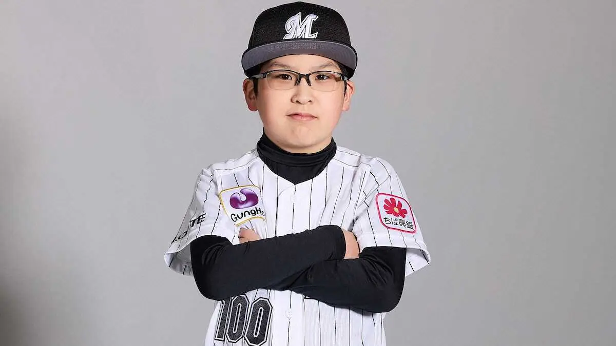 【画像・写真】ロッテ9・8始球式　山崎悠成君が登場「ボールがまっすぐキャッチャーミットに届くように」