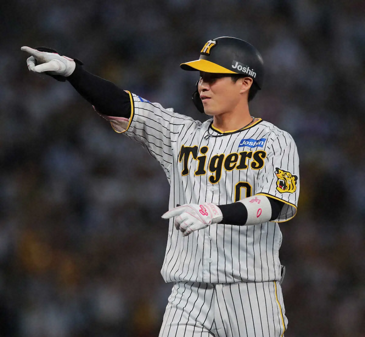 【画像・写真】阪神　さすが満塁男！　木浪が中日・高橋宏から先制2点打　これで満塁機は13打数7安打13打点