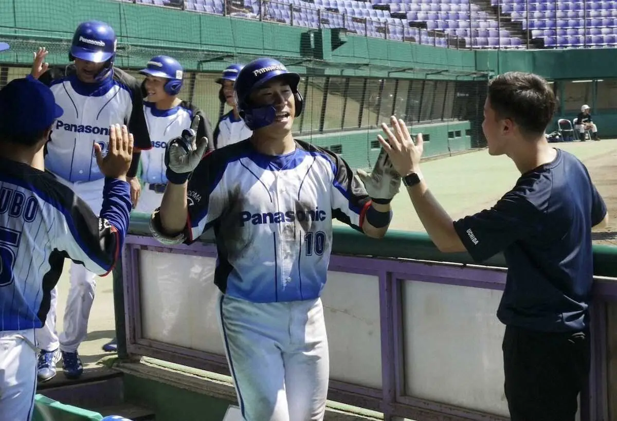 【画像・写真】パナソニック好発進　野手最年長の法兼がV満弾、同期・阪神木浪の満塁打にヒントあり